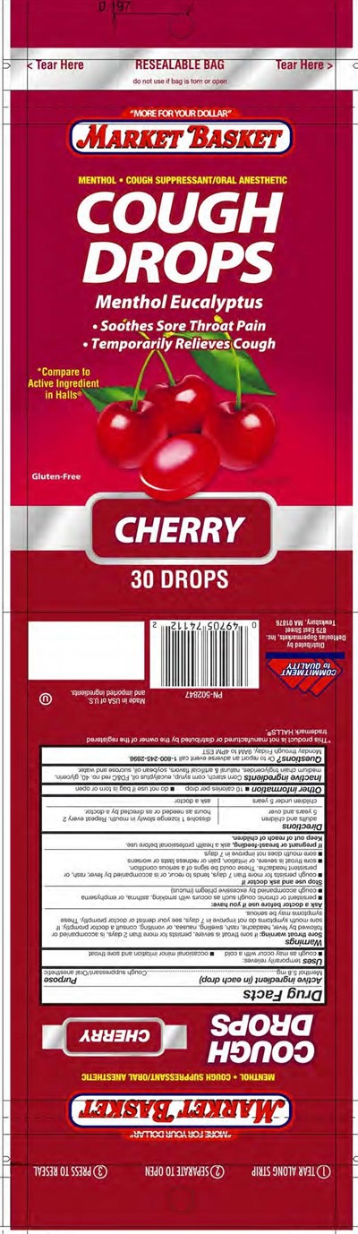 Market Basket Cherry 30ct Cough Drops - Market Basket Cherry 30ct 502847 3 12 2021